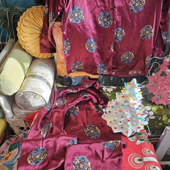 Vintage Silk Pajamas - Picture 3 of 10